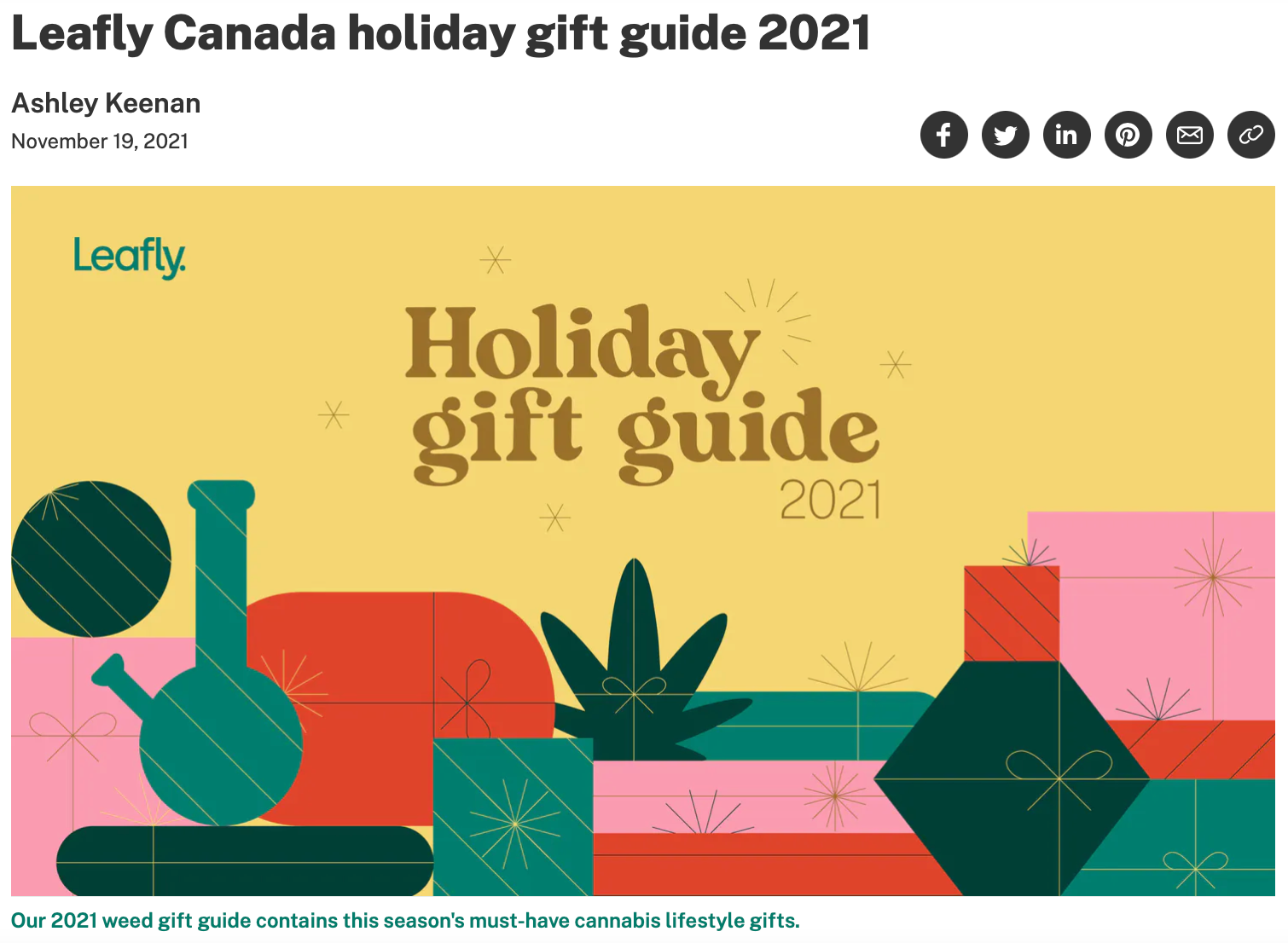 Leafly Canada Holiday Gift Guide 