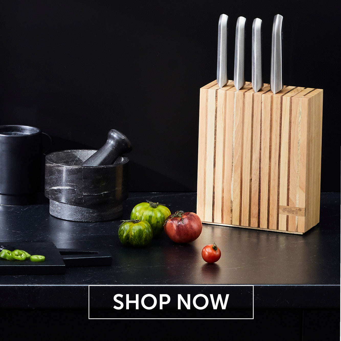 Furi Pro Magnetic Hexagonal Knife Block Set 7 Piece