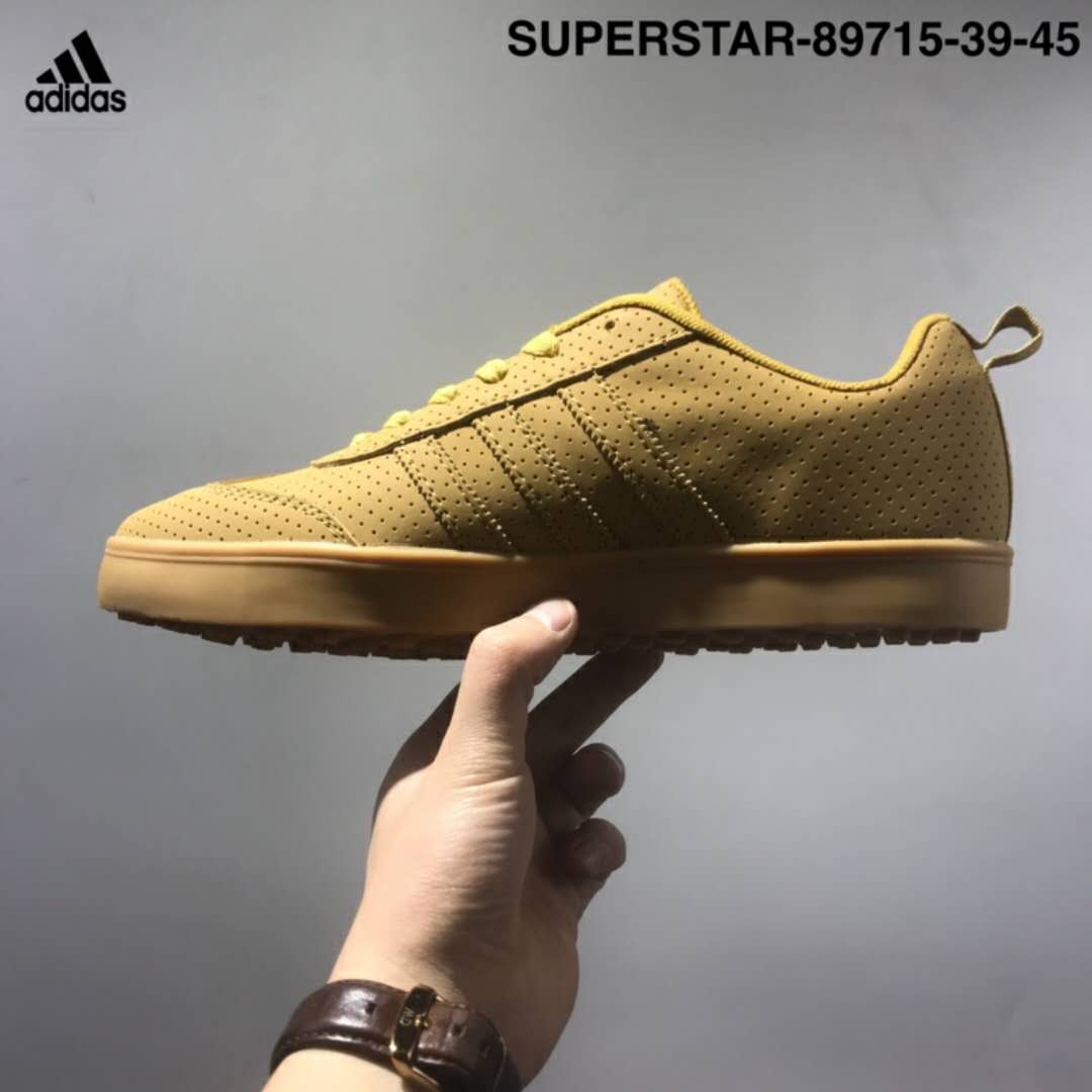 ADIDAS SUPERSTAR Leather cloth high-quality leisure men's shoes L-CSXY Yellow