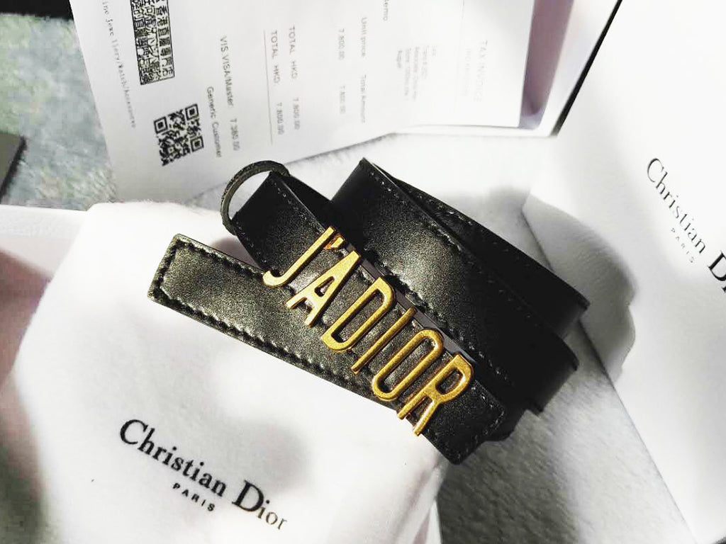 Dior tide brand female metal letter belt belt