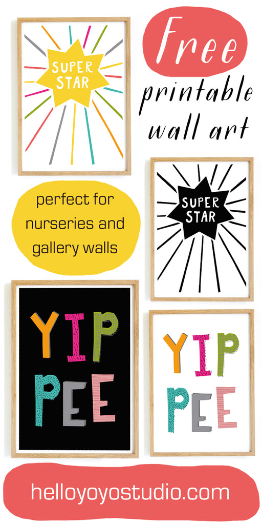 Free Printable Wall Art, printables for nurseries and gallery walls. 