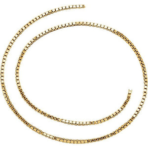 14K Yellow Gold-Filled 1.25 mm Box Chain Necklace