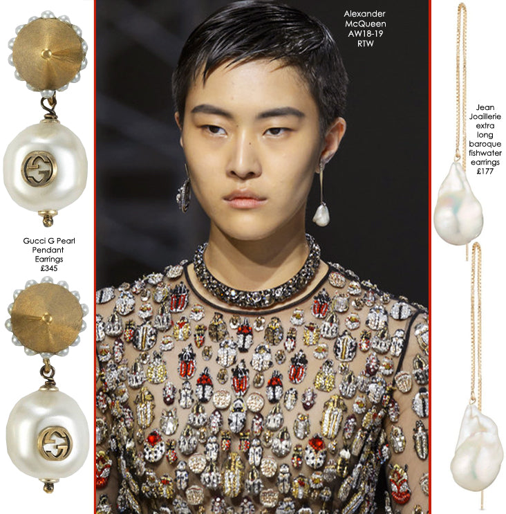Extra Long 14 Karat Gold Filled Baroque Freshwater Pearl Earrings Jean Joaillerie