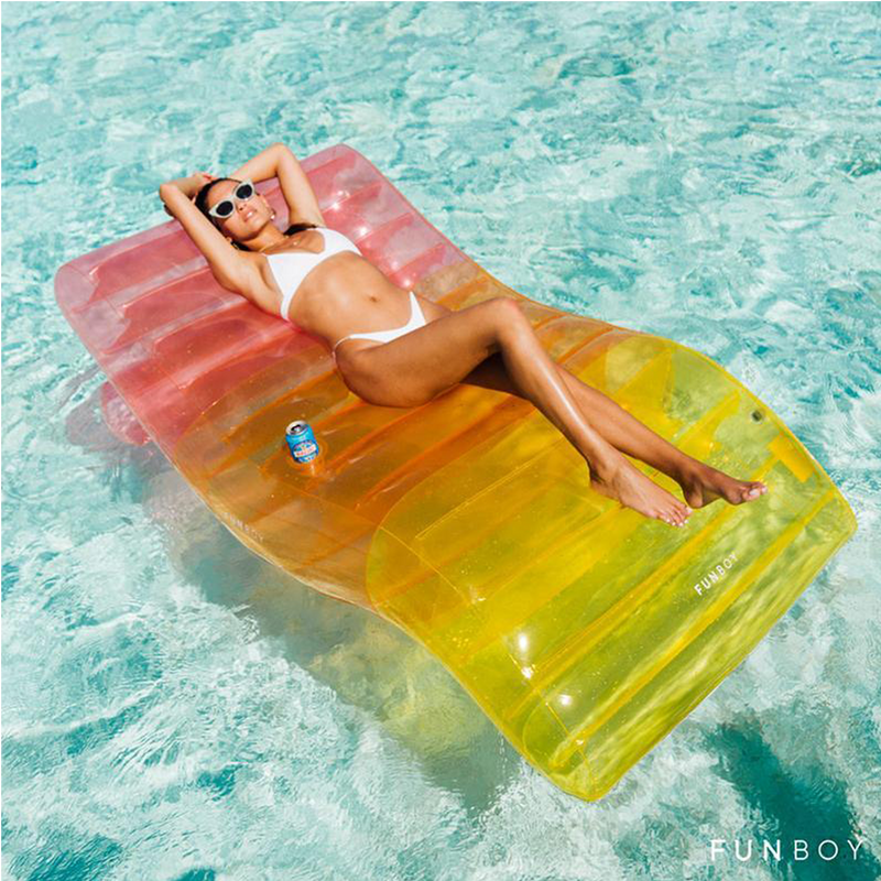 clear rainbow chaise lounger