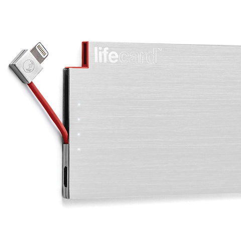 Life Card 名刺サイズの充電ケーブル一体型モバイルバッテリー