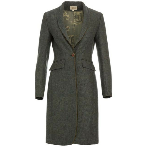 Maison Common Long Tweed Coat with Fringe - Timeless Martha's Vineyard