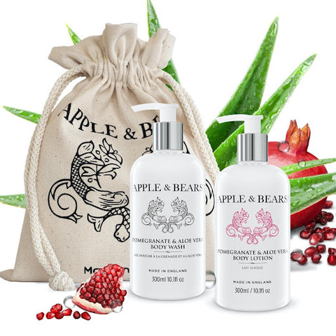 Apple & Bears Luxury Pomegranate & Aloe Vera Gift Set