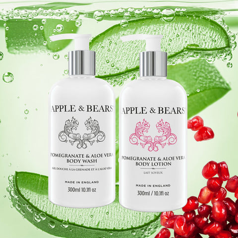 Pomegranate and Aloe Vera Body Wash and Lotion Gift Set