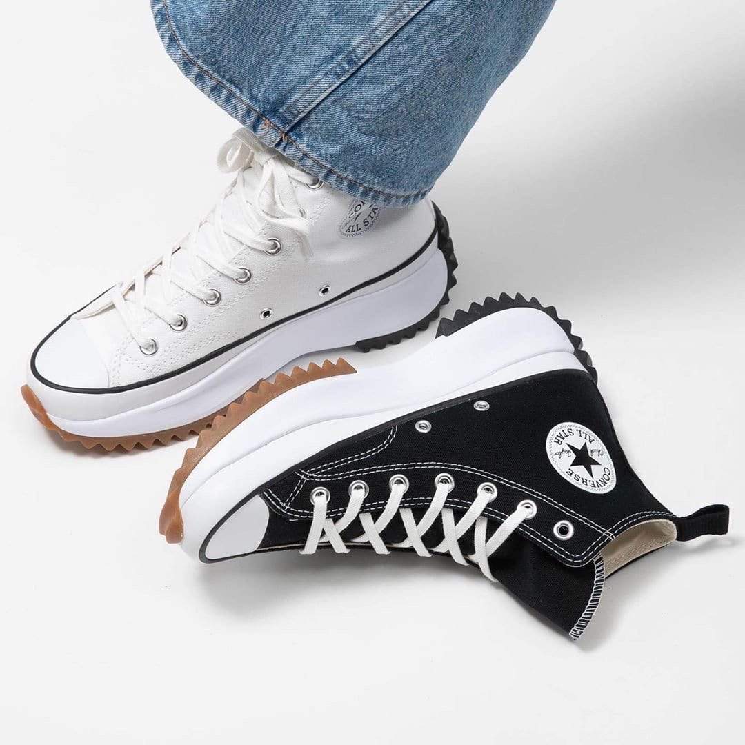 women's white run star hike converse