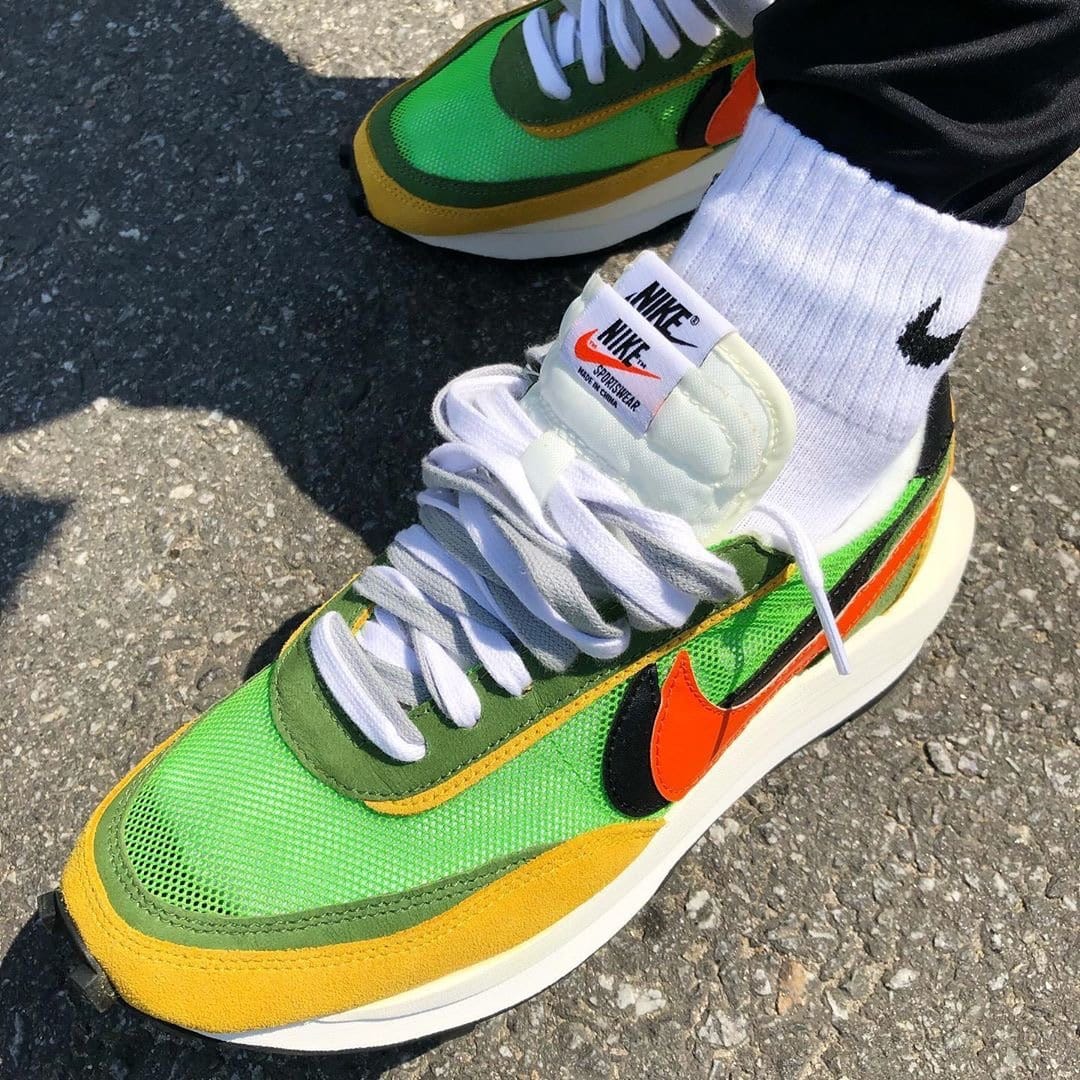 sacai x nike ldv waffle green gusto