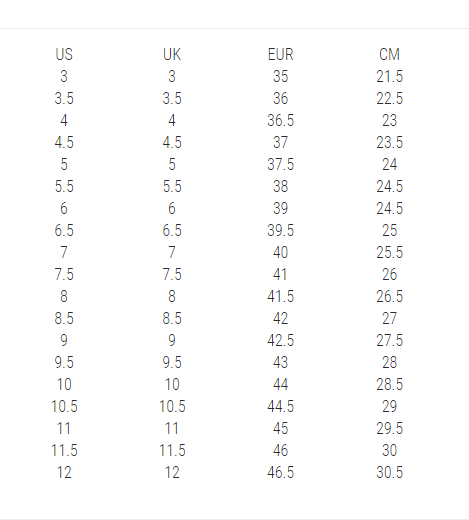 sizing cdg converse