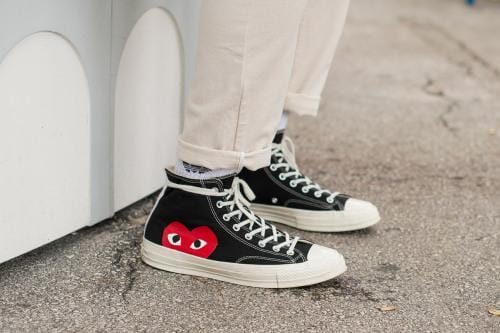 cdg chuck taylor high black