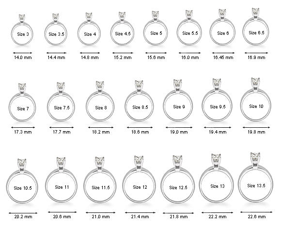 Ring Size Guide Mykay Jewelry