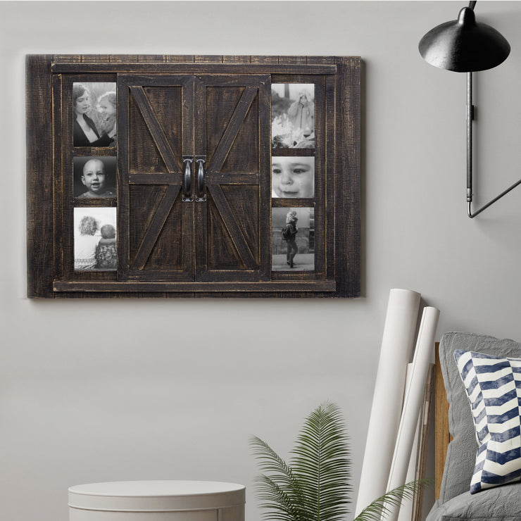 gray window collage frames