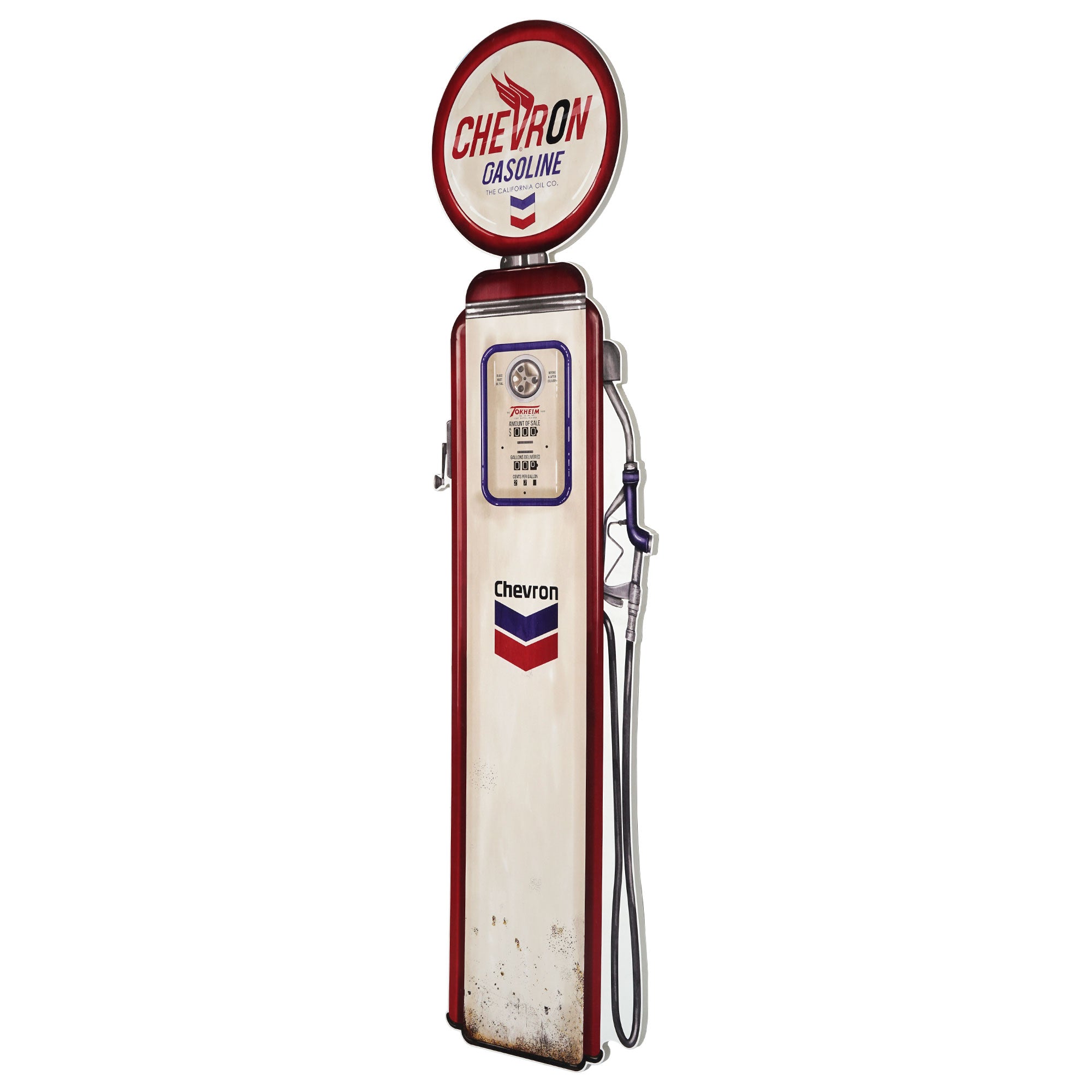 Licensed Chevron Gas Pump Plaque Wall Decor - 60.5