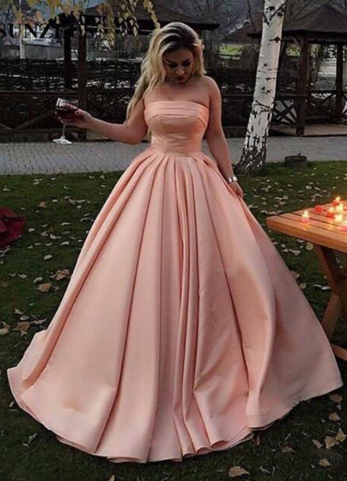 satin ball gown dress