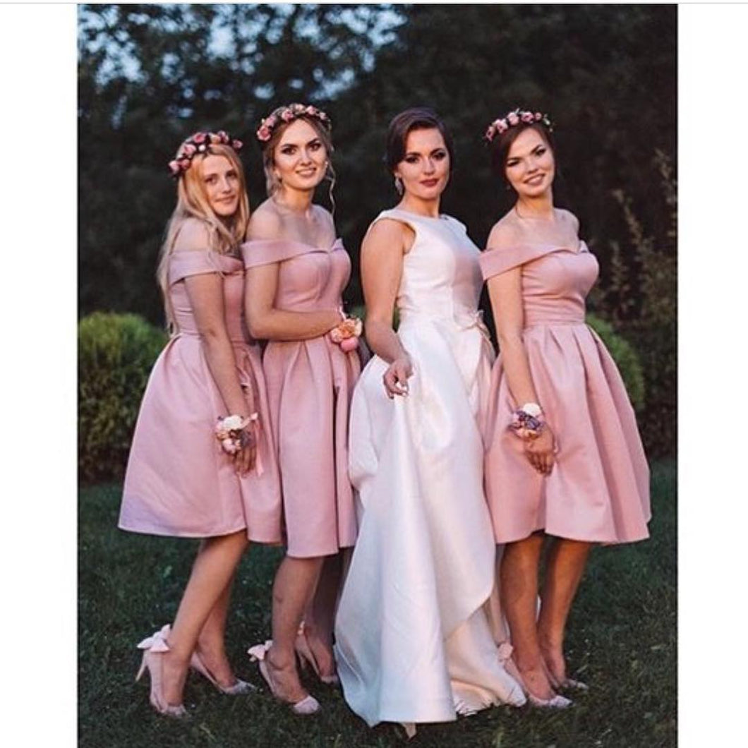 short satin bridesmaid dresses