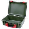 Pelican 1450 Case, OD Green with Red Handle & Latches