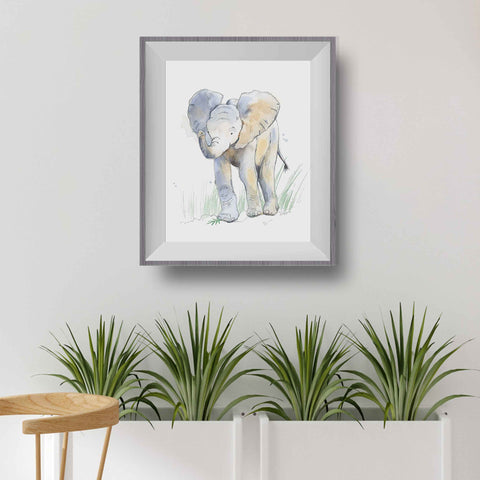 elephant nursery print