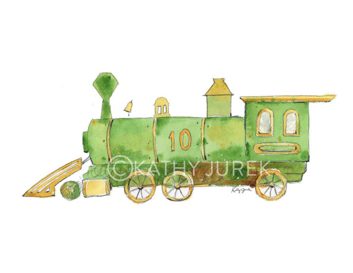 Nursery Train Print Steam Engine Art Train Printable Train 