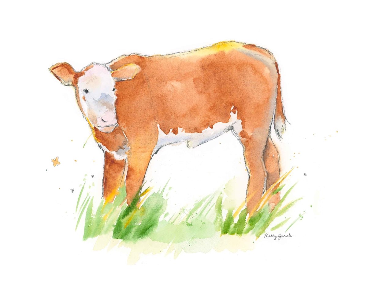 calf drawing for kids
