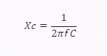 Capacity impedance calculation formula
