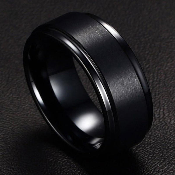 Matte Tungsten Ring for Men in Black | Kruzado