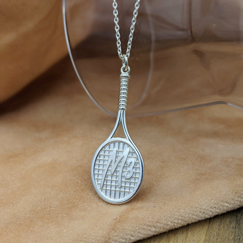christine alaniz designs - custom tennis racket pendant necklace