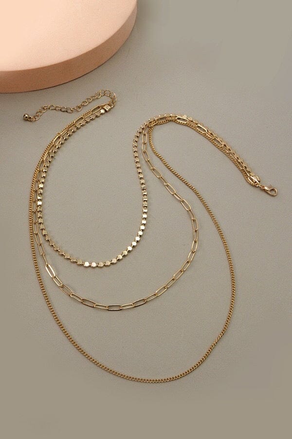 Gold Chain Multi Layer Necklace