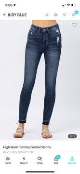 Theo Dark Wash Judy Blue Tummy Control Jeans up to Plus