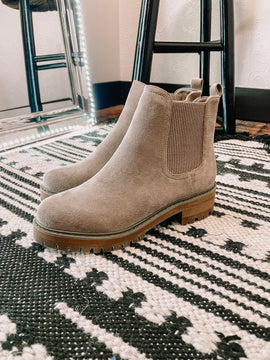 The Benny Taupe Chunky Sole Booties