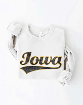 Iowa Vintage White Crewneck Sweatshirt