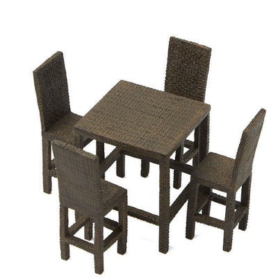 Wicker Dollhouse Miniature High Top Table Set – Little Shop of Miniatures