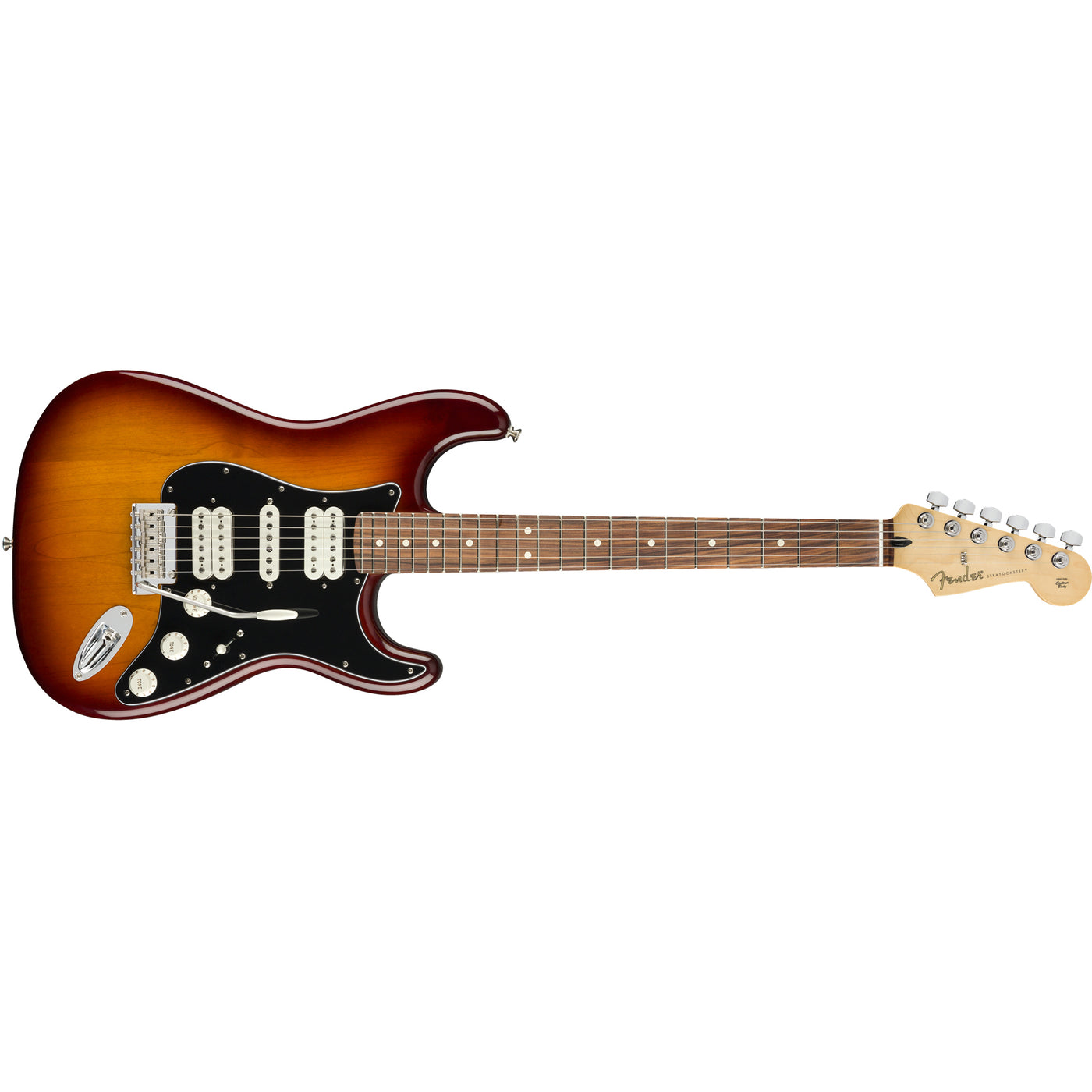 fender player stratocaster hsh pf tobacco sunburst