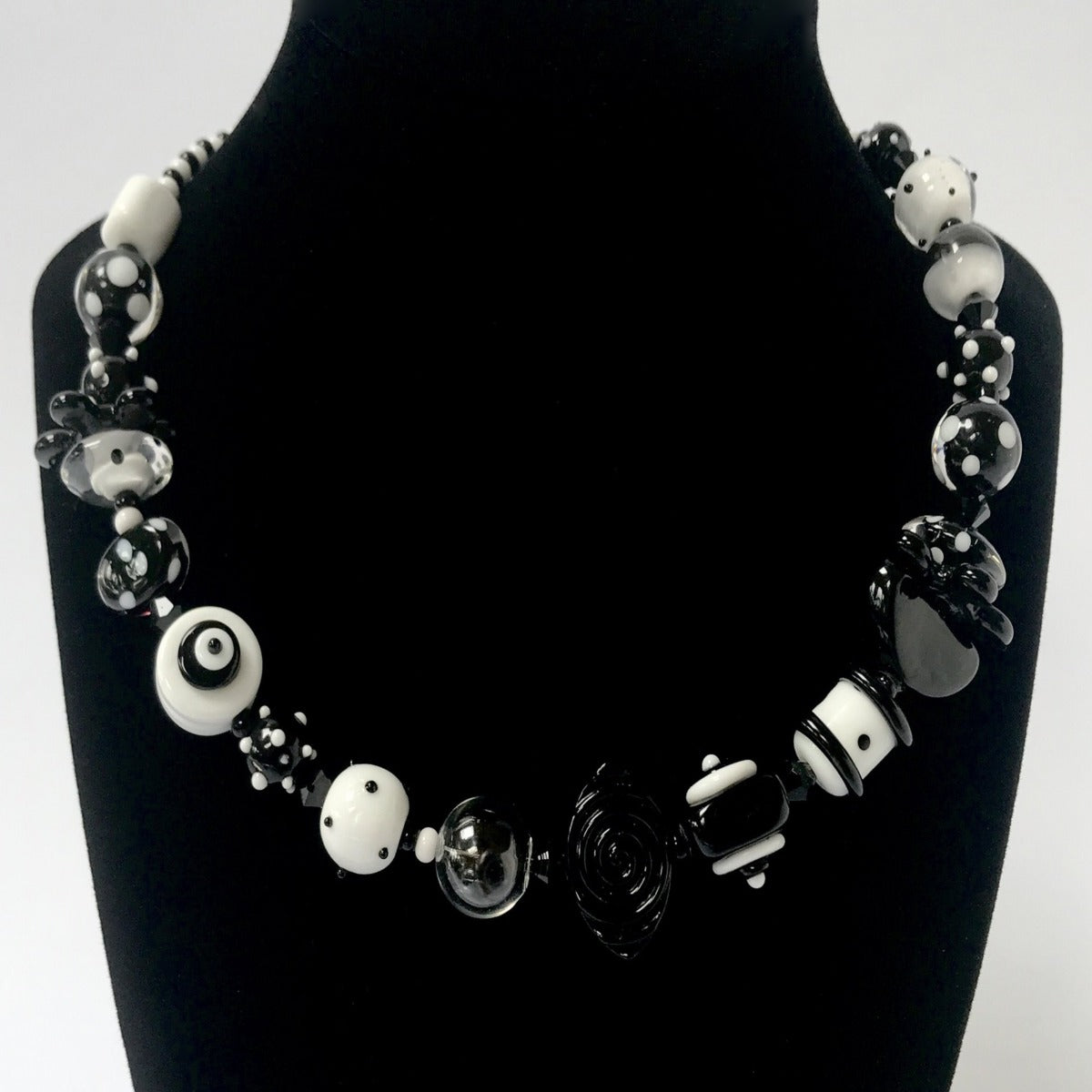 White Glass Bead Necklace by Jasmine Keane