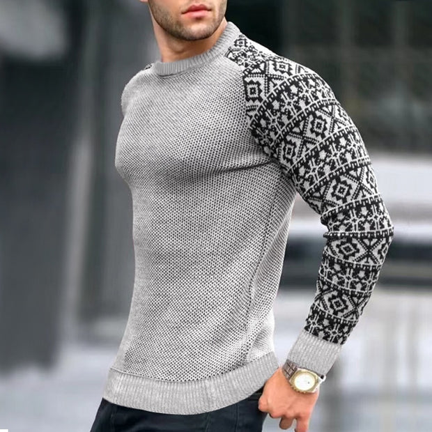 West Louis™ Slim Style Pattern Knit Sweater