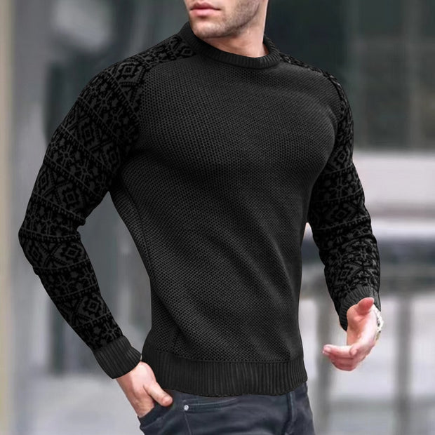 West Louis™ Slim Style Pattern Knit Sweater