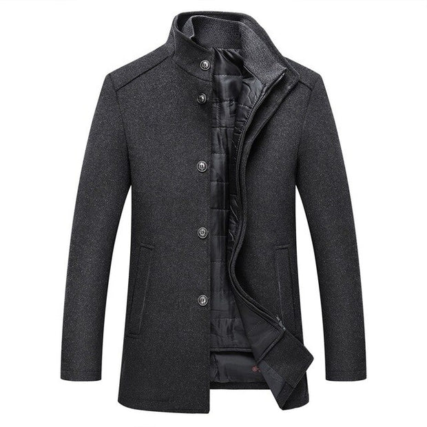 West Louis™ Single Breasted Thick Wool Coat