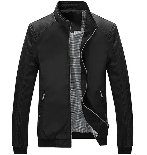 West Louis™ Business-man PU Leather Slim Jacket