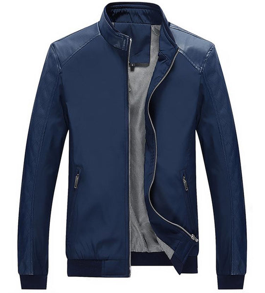 West Louis™ Business-man PU Leather Slim Jacket