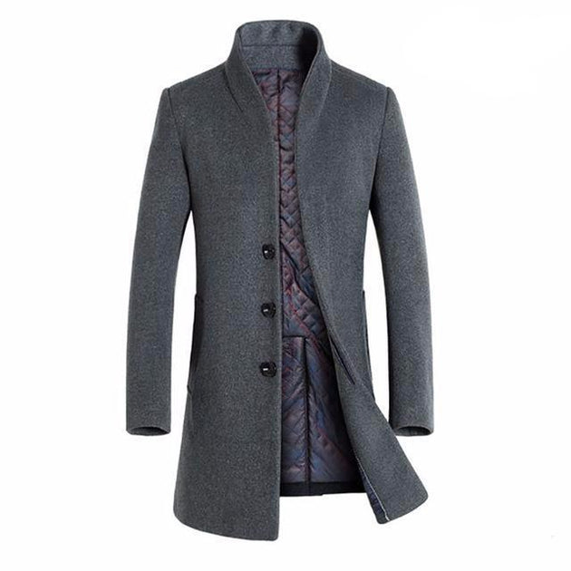 West Louis™ Winter Woolen Long Peacoat