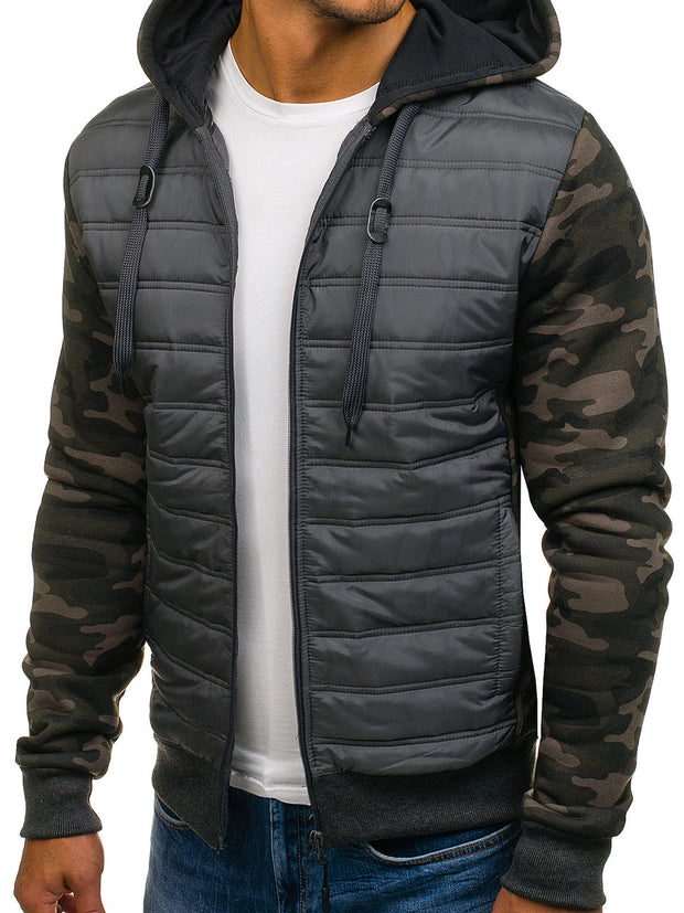 West Louis™ Arm Sleeves Camo Hooded Jacket