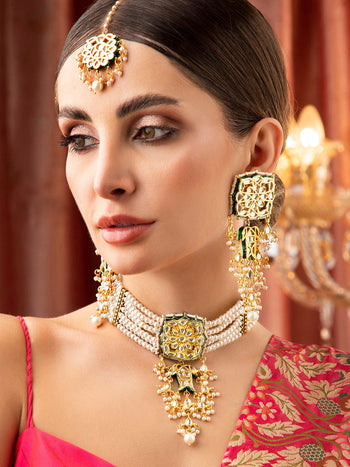 Buy Choker Necklace Online | Artificial Jewellery Set Online - Rubans