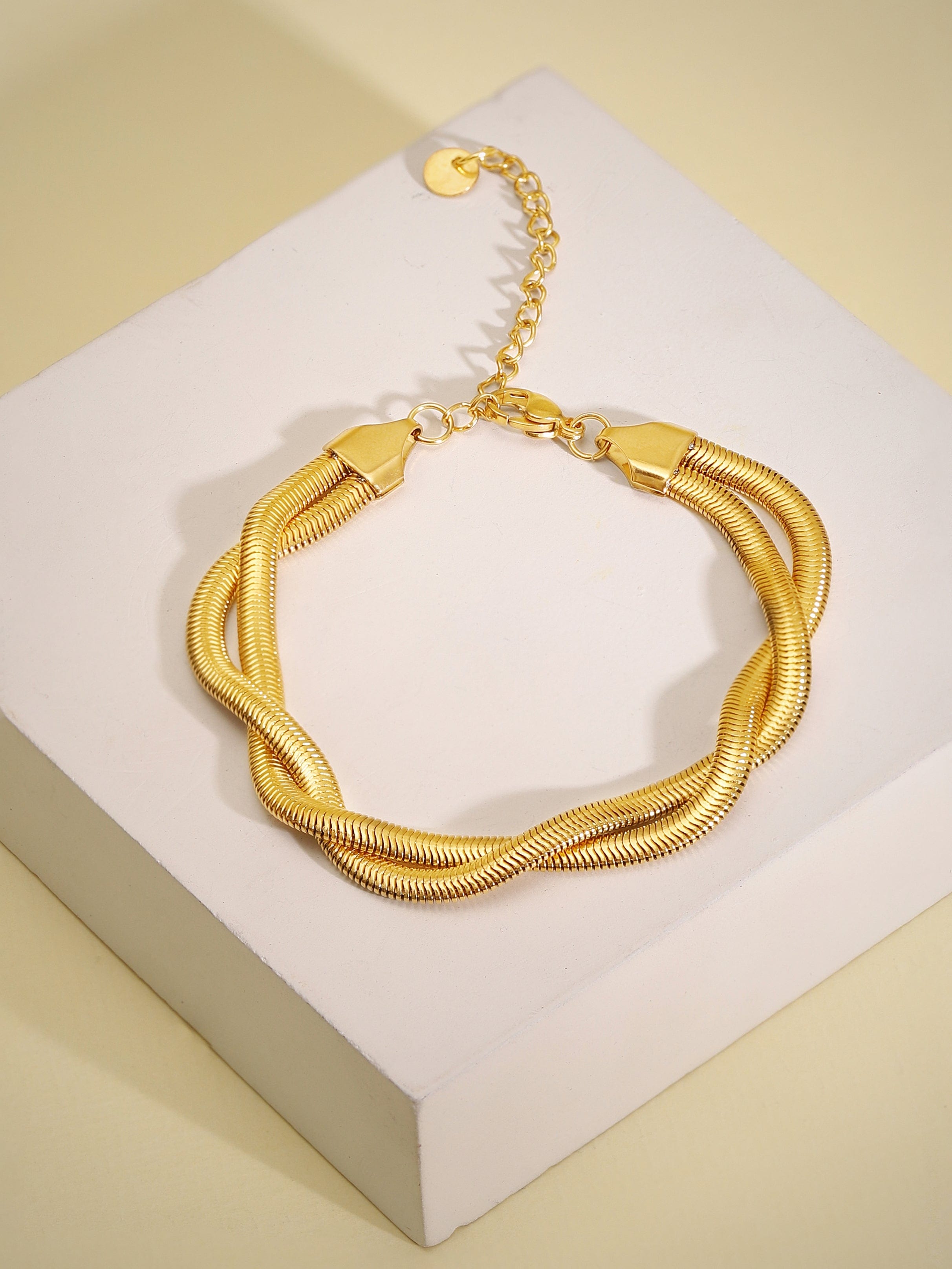 Jewelry Fashion CZ Love Heart Golden Chain Bracelet Jewellery Bangles   Bracelet Free Delivery India