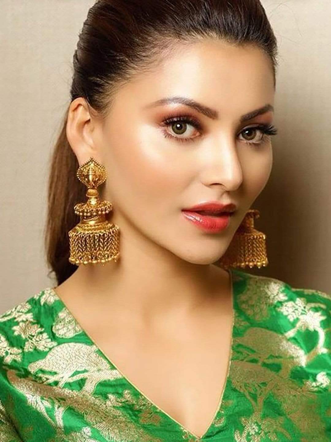 22k Gold Large ChandBali Jhumka Earrings | Raj Jewels