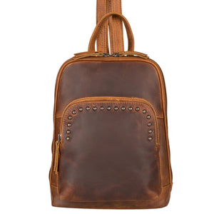 Abby Lockable Leather Backpack - Hiding Hilda, LLC