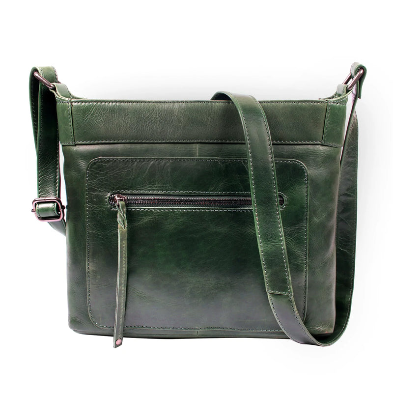 Delaney Conceal Carry Distressed Leather Crossbody Purse | Hiding Hilda ...
