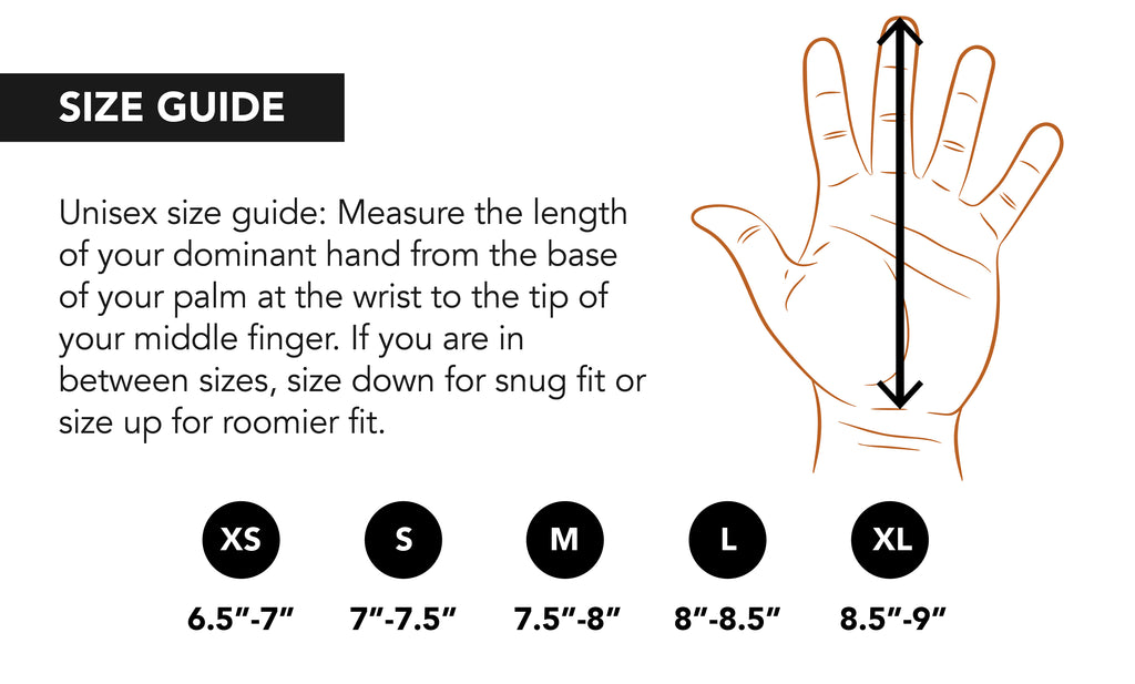 FRDM Gear Glove Size Guide