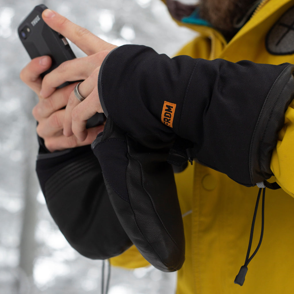 Evolve Ski Snowboard Mittens- Waterproof Convertible Five Finger Access ...