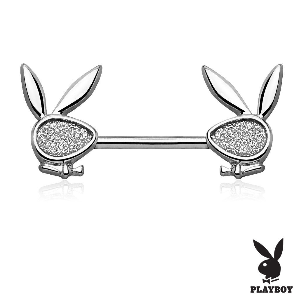 Silver Sparkly Playboy Bunny Ends 